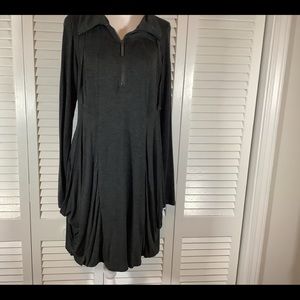 NWOT Kenzie grey French terry drapery dress with pockets , medium
